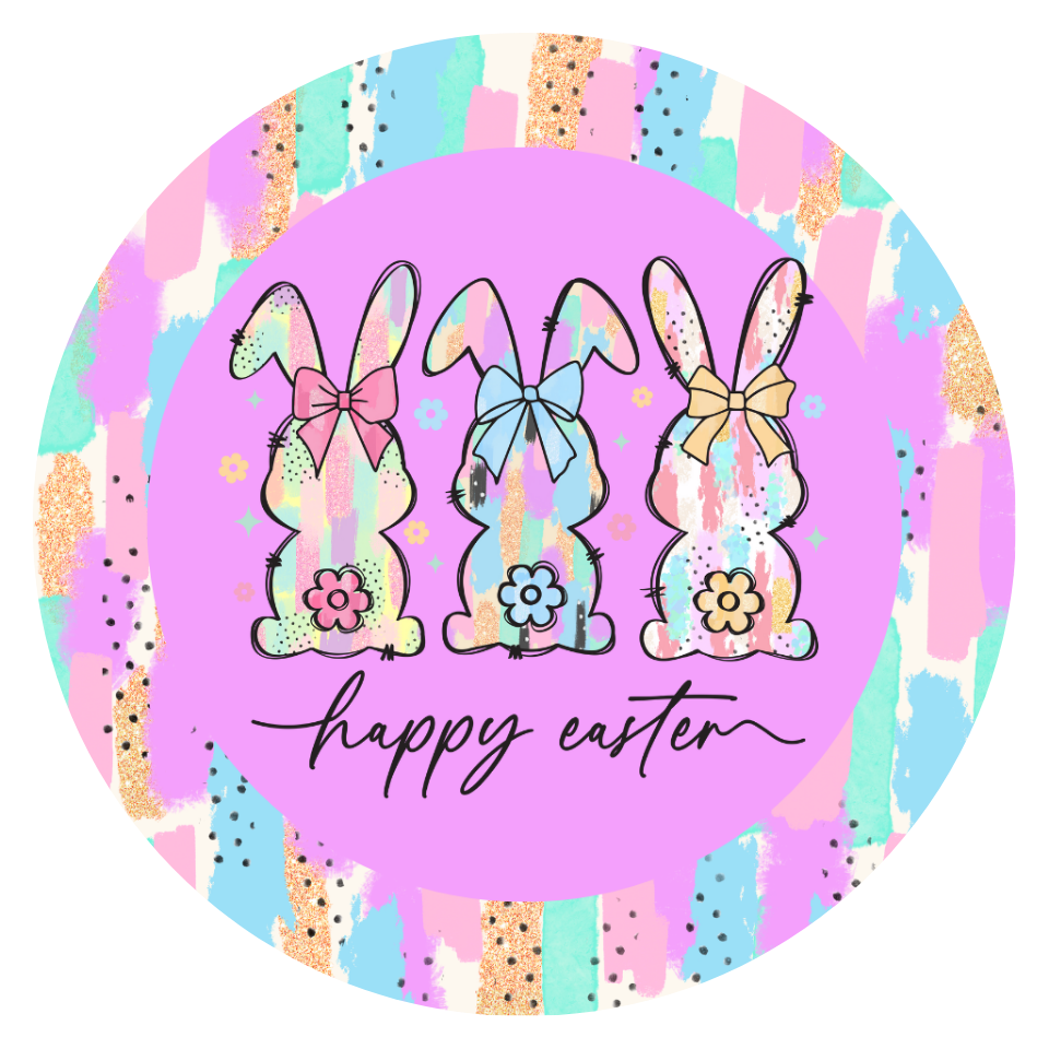 Happy Easter with Bunny Tails Car Freshie