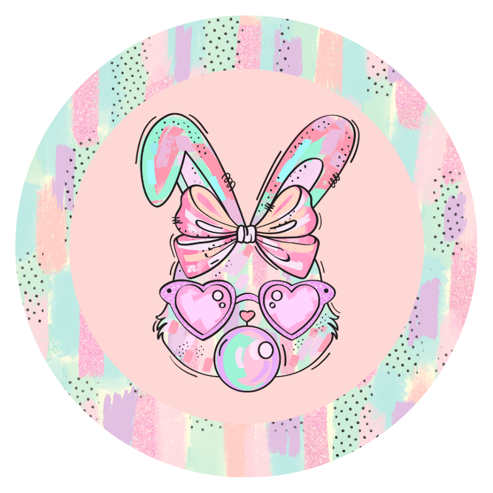 Bunny Pop-Art Car Freshie