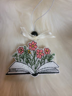 Book and Flowers Car Freshie