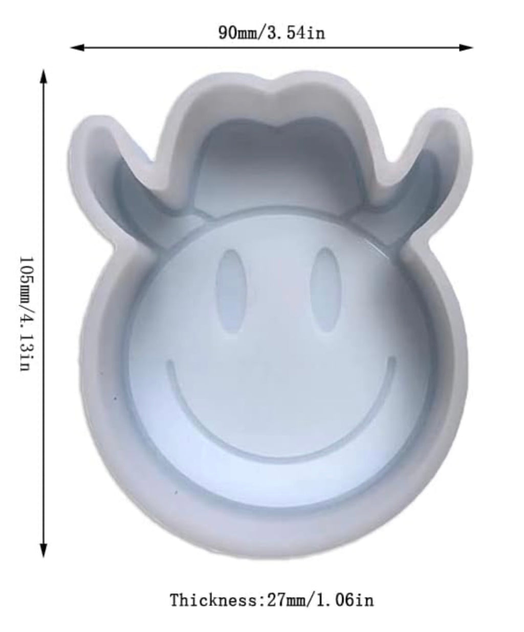 Smiley Face with Cowboy Hat Car Freshie