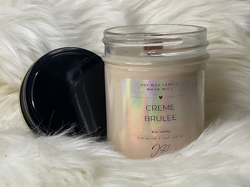 Creme Brulee Wood Wick Candle 8oz